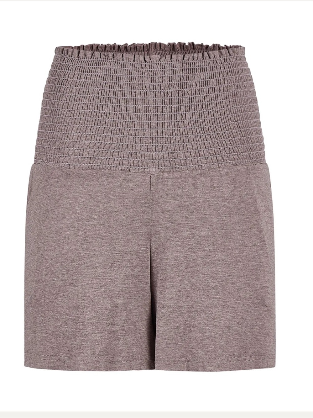 High-Waist Maternity Smocked Short